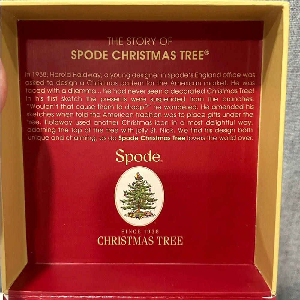 Spode Christmas Tree Spreaders with Green and White Handles. Set of 4. New
